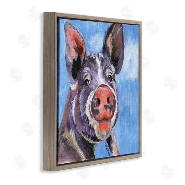 Stupell Industries Jennifer Redstreake | Intricate Pig Hog Painting Bold Contemporary Strokes Wall Art