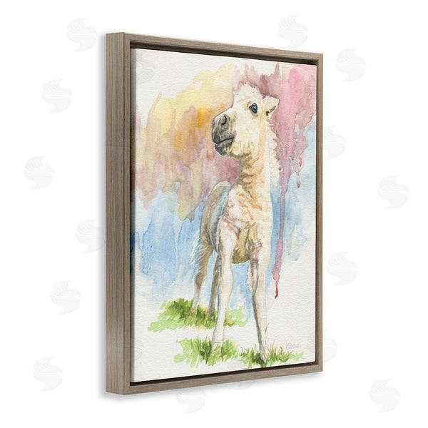 Stupell Industries Jennifer Redstreake | Modern Foal Painting Wall Art