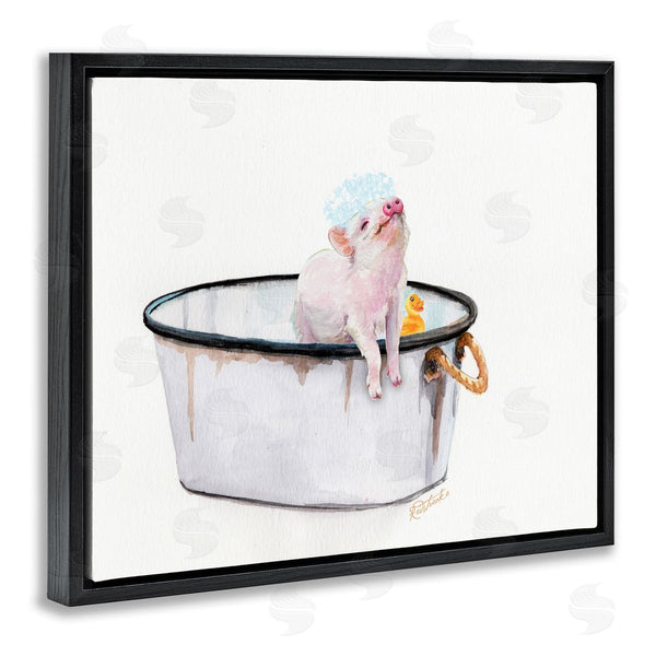 Stupell Industries Jennifer Redstreake | Pig & Rubby Duck Bath Wall Art