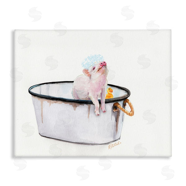 stupell industries Jennifer Redstreake | Pig & Rubby Duck Bath Wall Art