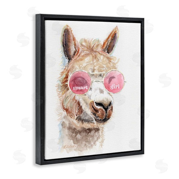 Stupell Industries Jennifer Redstreake | Smart Girl Llama Wall Art