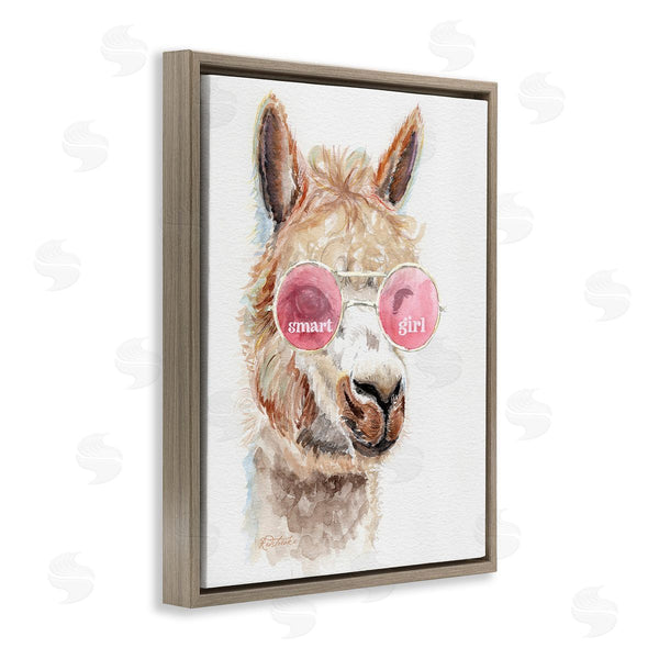 Stupell Industries Jennifer Redstreake | Smart Girl Llama Wall Art