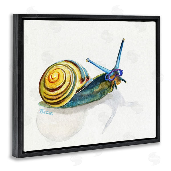 Stupell Industries Jennifer Redstreake | Snail Wearing Snorkel Mask Wall Art
