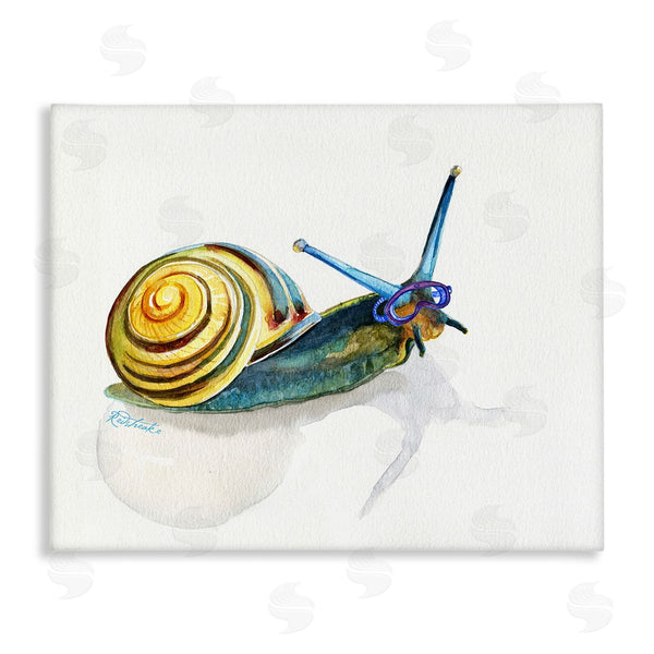 stupell industries Jennifer Redstreake | Snail Wearing Snorkel Mask Wall Art