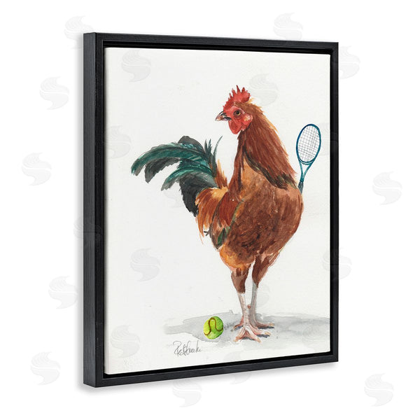 Stupell Industries Jennifer Redstreake | Tennis Player Rooster Wall Art