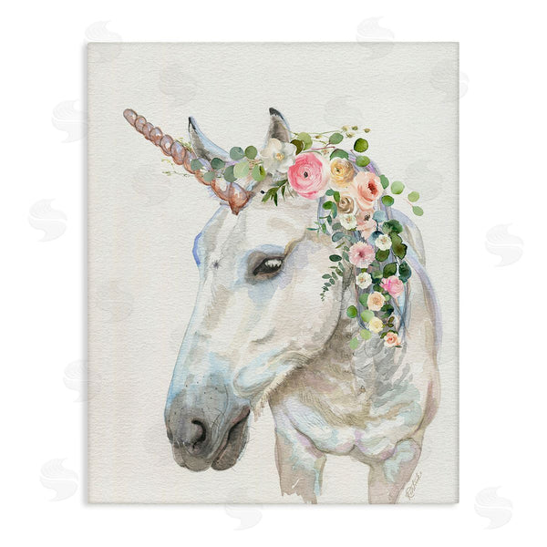 stupell industries Jennifer Redstreake | Unicorn & Flower Garland Wall Art
