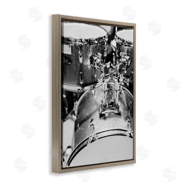 Stupell Industries Jennifer Rigsby | Drum Set Black & White