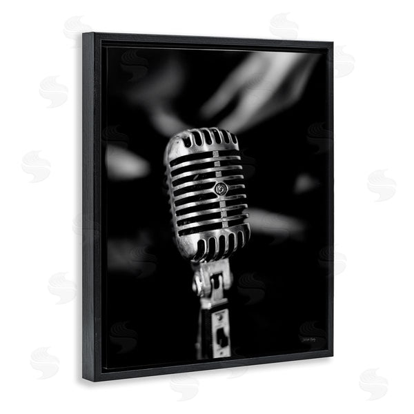 Stupell Industries Jennifer Rigsby | Vintage Microphone On Black