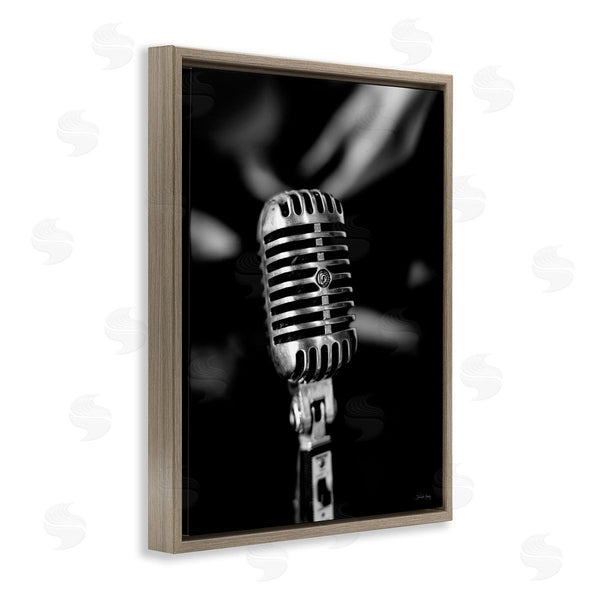 Stupell Industries Jennifer Rigsby | Vintage Microphone On Black