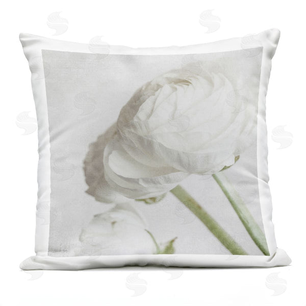 Stupell Industries Jennifer Rigsby | Vintage White Peony Buds Printed Throw Pillow