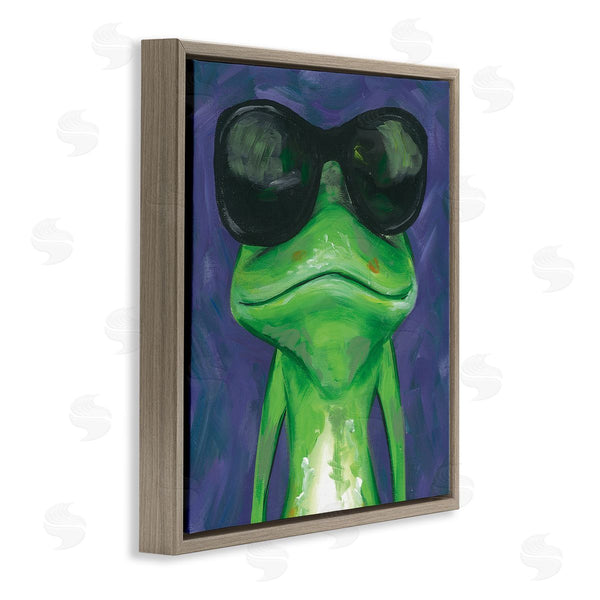 Stupell Industries Jennifer Rutledge | Frog Wearing Sunglasses Painting Wall Art