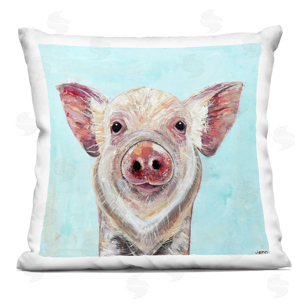 stupell industries Jennifer Seeley | Babe Screen Piglet Printed Throw Pillow