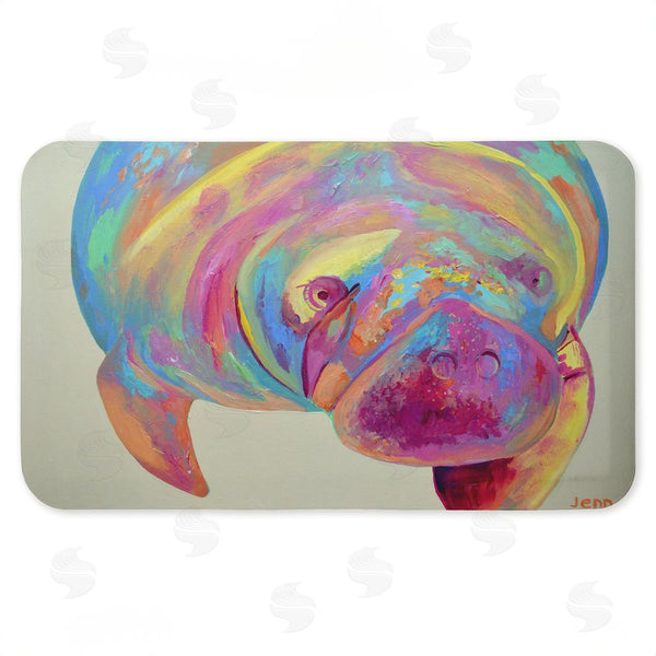 stupell industries Jennifer Seeley | Chromatic Hue Manatee Anti-Fatigue Mat