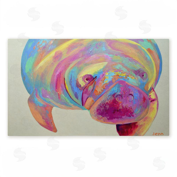 stupell industries Jennifer Seeley | Chromatic Hue Manatee Non-Woven Door Mat