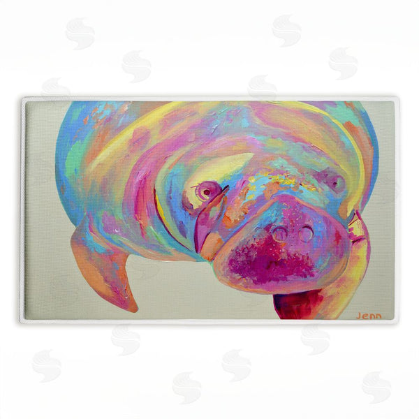stupell industries Jennifer Seeley | Chromatic Hue Manatee Plush Bath Mat