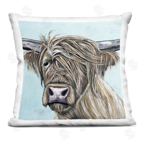 stupell industries Jennifer Seeley | Highland Cow Windblown Printed Throw Pillow
