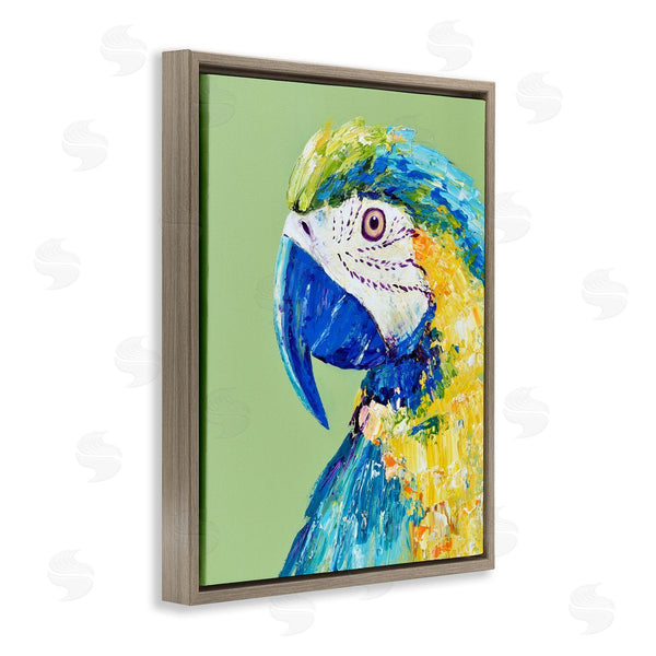 Stupell Industries Jennifer Seeley | Macaw Parrot On Green