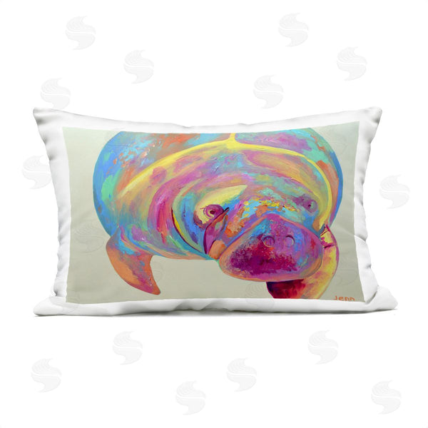 Stupell Industries Jennifer Seeley | Mixed Hue Manatee Printed Throw Pillow