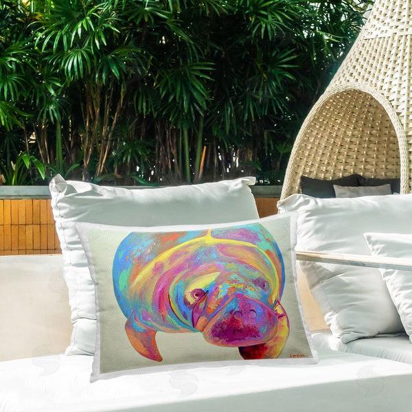 Stupell Industries Jennifer Seeley | Mixed Hue Manatee Printed Throw Pillow