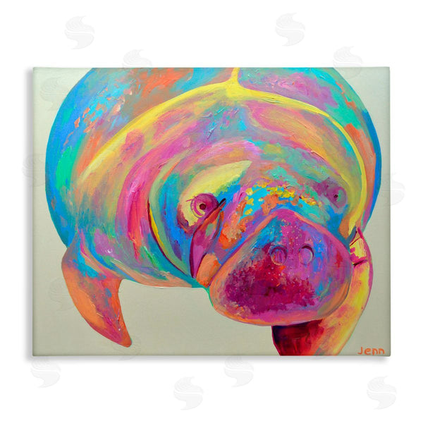 stupell industries Jennifer Seeley | Mixed Hue Manatee