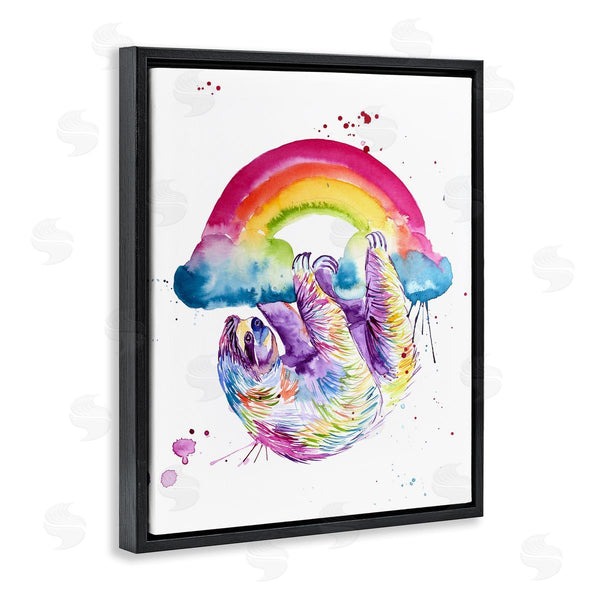 Stupell Industries Jennifer Seeley | Sloth Hanging From Rainbow
