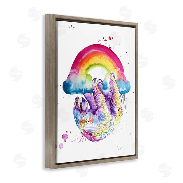 Stupell Industries Jennifer Seeley | Sloth Hanging From Rainbow