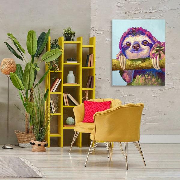 Stupell Industries Jennifer Seeley | Vibrant Sloth Hanging On Branch