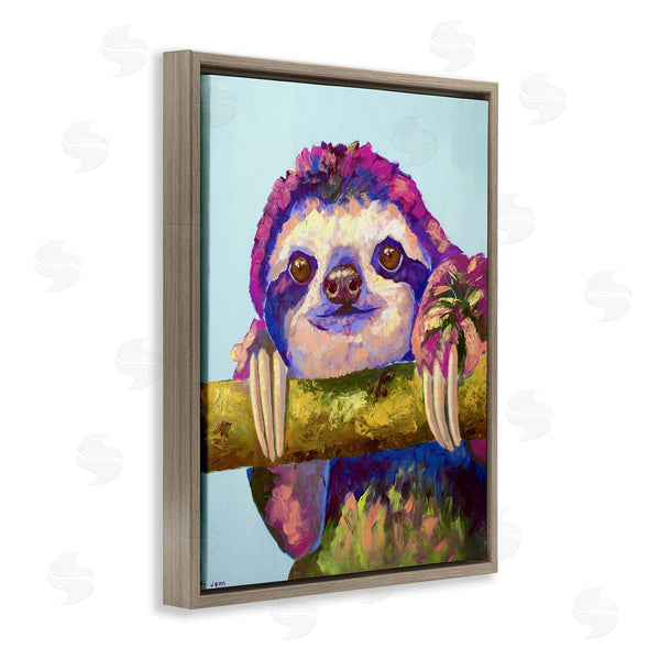 Stupell Industries Jennifer Seeley | Vibrant Sloth Hanging On Branch