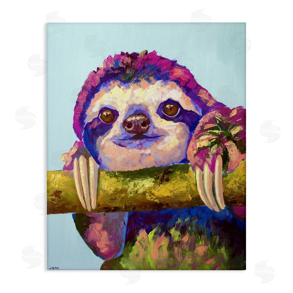 stupell industries Jennifer Seeley | Vibrant Sloth Hanging on Branch