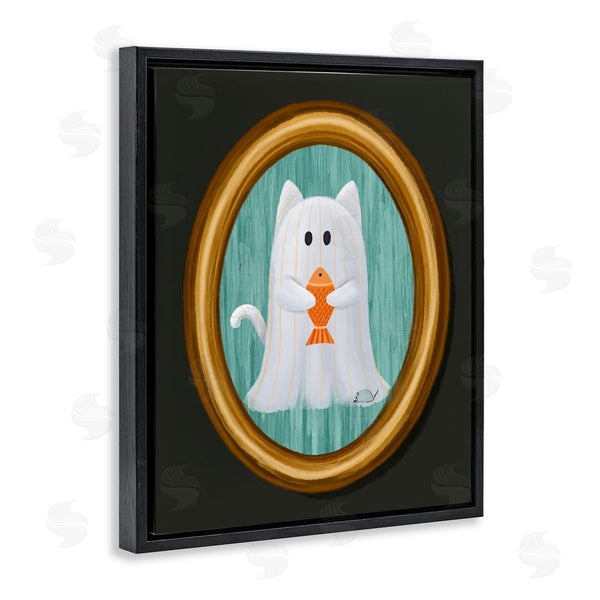 Stupell Industries Jennifer Stith | Ghost Cat With Fish Wall Art