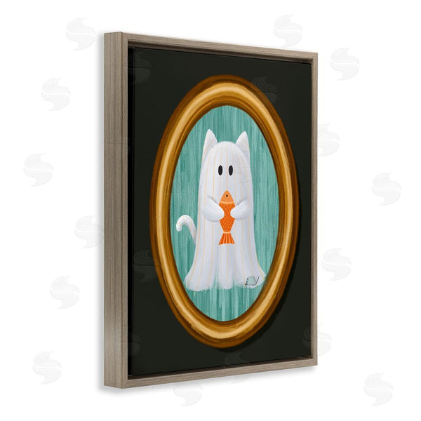 Stupell Industries Jennifer Stith | Ghost Cat With Fish Wall Art
