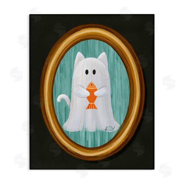stupell industries Jennifer Stith | Ghost Cat with Fish Wall Art