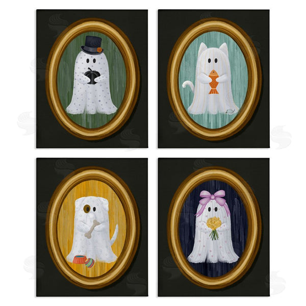 stupell industries Jennifer Stith | Halloween Ghosts & Pets Wall Art