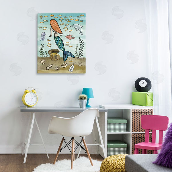 Stupell Industries Jennifer Stith | Mermaid Treasure Love Note Wall Art