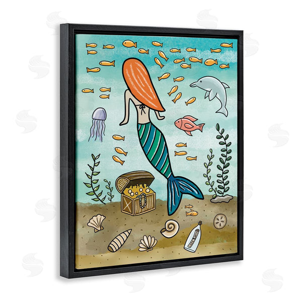 Stupell Industries Jennifer Stith | Mermaid Treasure Love Note Wall Art