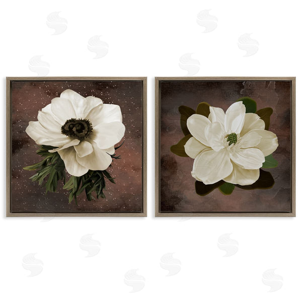 Stupell Industries Jennifer Stith | White Flowers On Brown