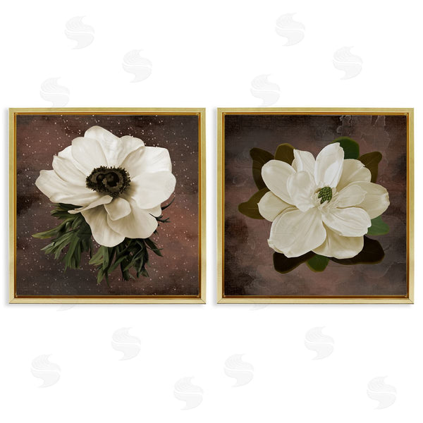 Stupell Industries Jennifer Stith | White Flowers On Brown