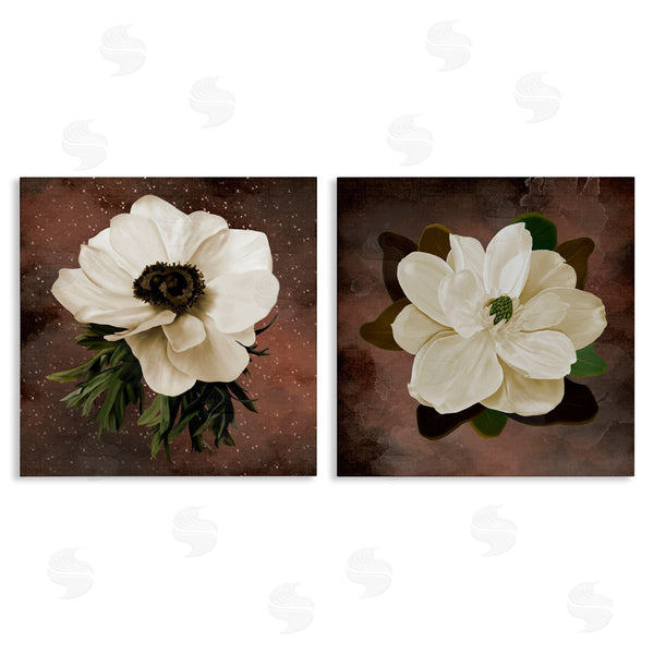 stupell industries Jennifer Stith | White Flowers on Brown