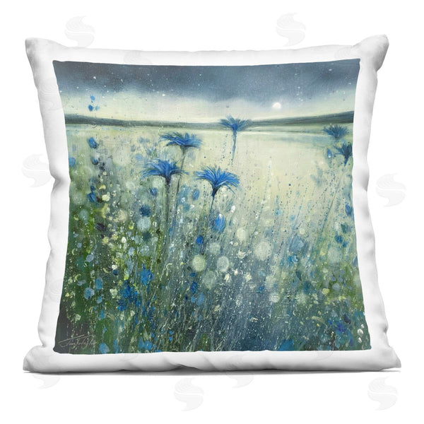 stupell industries Jennifer Taylor Art | Blooming Flowers Night Moon Printed Throw Pillow