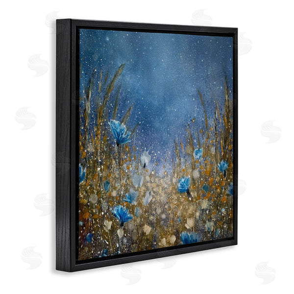 Stupell Industries Jennifer Taylor Art | Deep Blue Botanical Meadow Grass Wall Art
