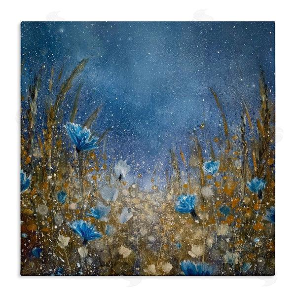 stupell industries Jennifer Taylor Art | Deep Blue Botanical Meadow Grass Wall Art