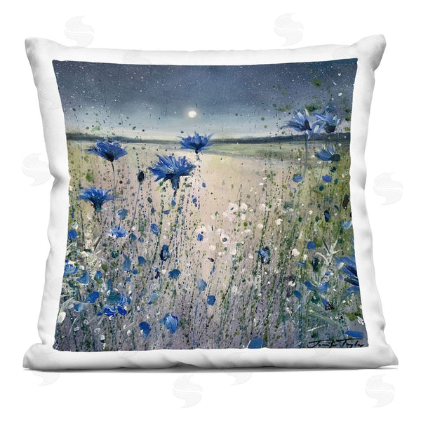 stupell industries Jennifer Taylor Art | Moonlit Lake Meadow Flowers Printed Throw Pillow