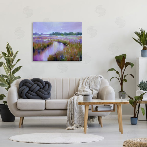 Stupell Industries Jennifer Taylor Art | Vivid Purple Dusk Rural Stream Wall Art