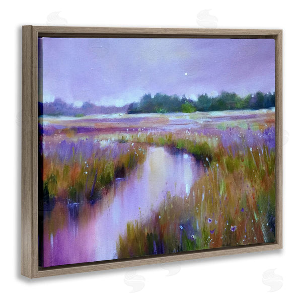 Stupell Industries Jennifer Taylor Art | Vivid Purple Dusk Rural Stream Wall Art