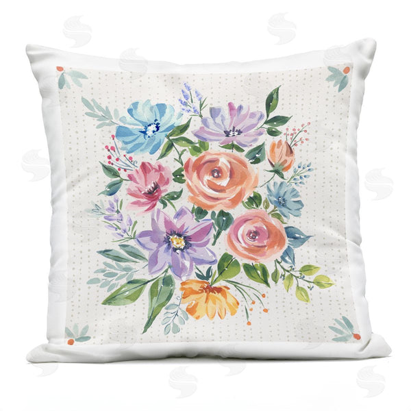 Stupell Industries Jenny Faw | Romantic Floral Blossoms Printed Throw Pillow