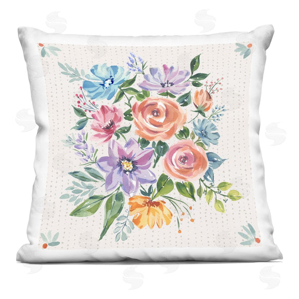 stupell industries Jenny Faw | Romantic Floral Blossoms Printed Throw Pillow