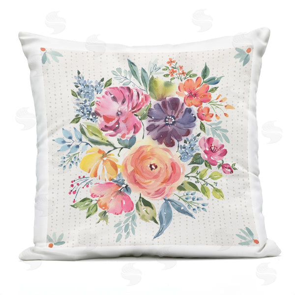 Stupell Industries Jenny Faw | Spring Bouquet Motif Printed Throw Pillow