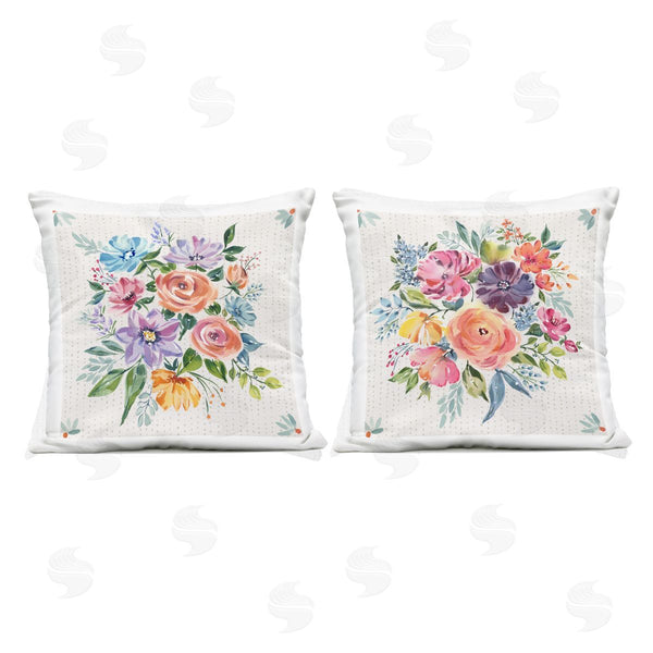 Stupell Industries Jenny Faw | Vintage Floral Motif Printed Throw Pillow Set
