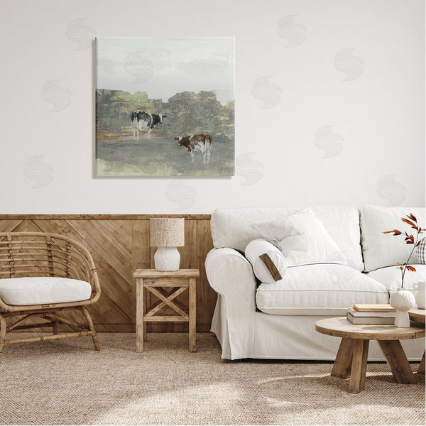 Stupell Industries Jenny Green | Abstract Cow Duo Farm Nature Wall Art