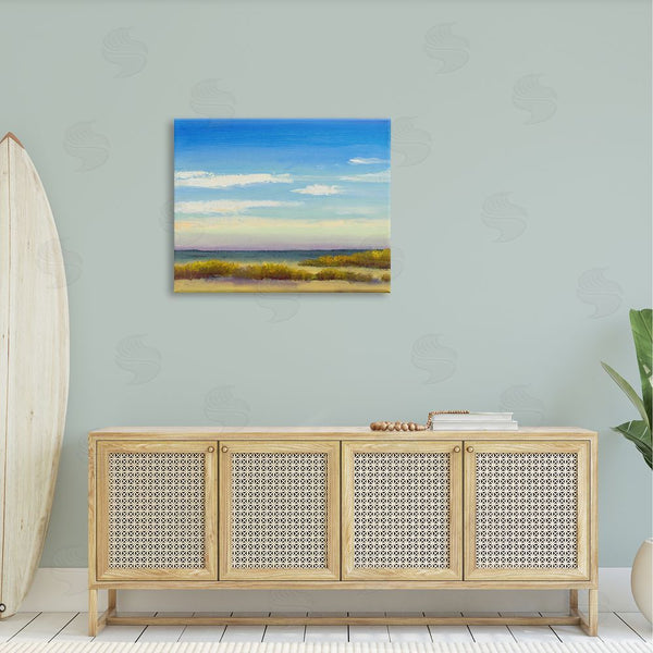 Stupell Industries Jenny Green | Coastal Beach Vivid Blue Sky Wall Art